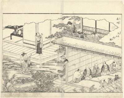 Maruyama in Nagasaki door Katsukawa Shuntei