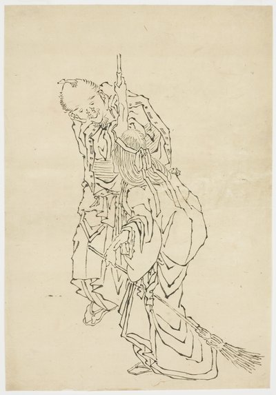 Jo en Uba; Thema van Takasago door Katsushika (school of) Hokusai
