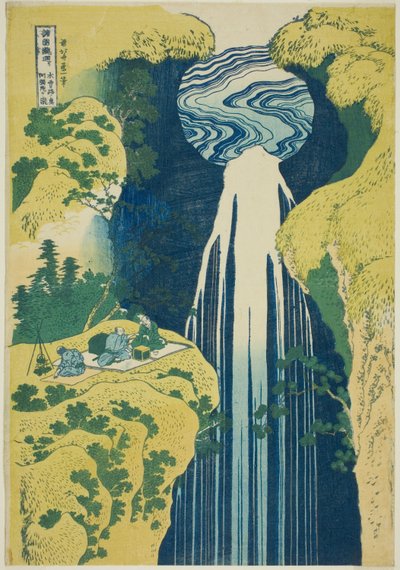 Amida-waterval in de verre uithoeken van de Kisokaido, uit de serie "Een rondreis langs watervallen in verschillende provincies" door Katsushika Hokusai