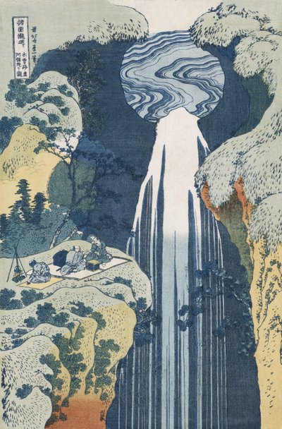 Amida-waterval op de Kiso-snelweg, uit de serie "Een reis naar de watervallen van alle provincies" door Katsushika Hokusai