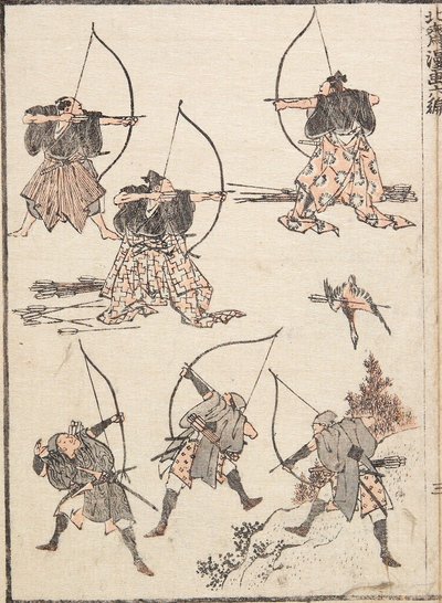 Boogschutters door Katsushika Hokusai