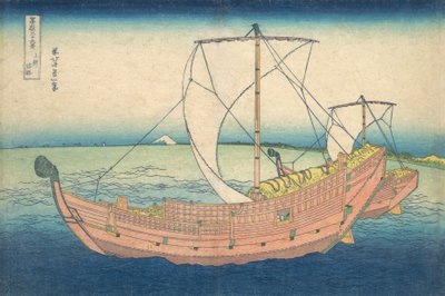 Op Zee bij Kazusa, uit de serie Zesendertig Zichten op de Berg Fuji, ca. 1830-32 door Katsushika Hokusai