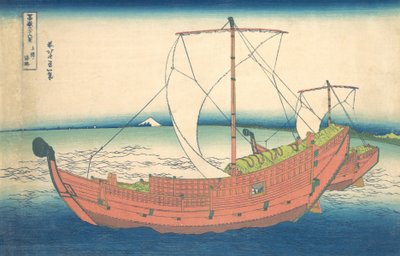 Op zee bij Kazusa, uit de serie Zesendertig gezichten op de berg Fuji, ca. 1830-32 door Katsushika Hokusai