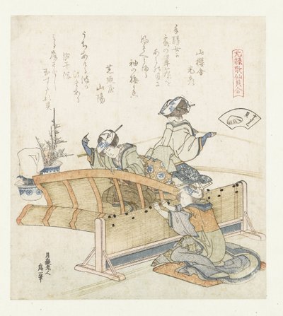 Bamboescherm schelp door Katsushika Hokusai