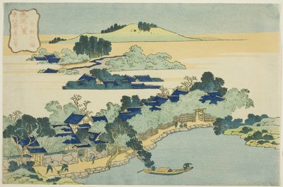 Bamboebos in Kume-dorp, uit de serie "Acht uitzichten van de Ryukyu-eilanden" door Katsushika Hokusai