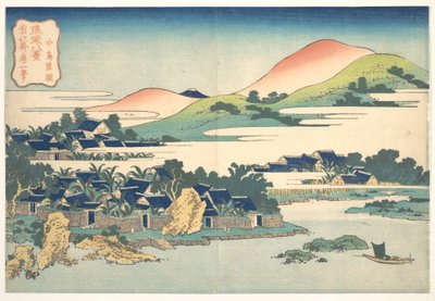 Bananentuin in Nakashima (Nakashima shōen), uit de serie Acht uitzichten op de Ryūkyū-eilanden (Ryūkyū hakkei) door Katsushika Hokusai