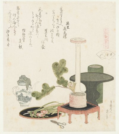 Bloem schelp door Katsushika Hokusai