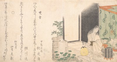 Kooi van vuurvliegjes bij zonsopgang in de zomer, ca. 1800 door Katsushika Hokusai