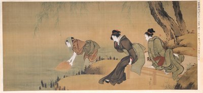 Afkoelen op een Zomeravond door Katsushika Hokusai