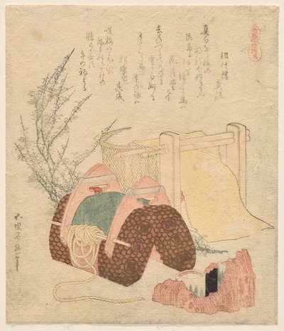 Cotton-gin Paard, uit All Things Horse door Katsushika Hokusai