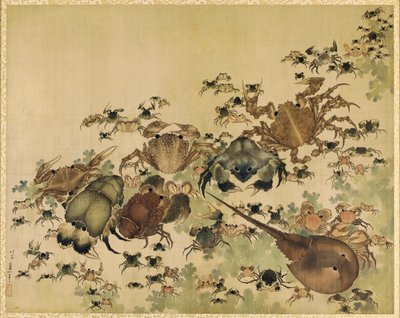 Schaaldieren, Edo Periode c.1825 door Katsushika Hokusai