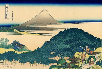 Kussenpijnboom in Aoyama, Edo, ca. 1830 door Katsushika Hokusai