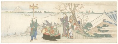 Daikagura Uitvoerders, 1801-1805 door Katsushika Hokusai