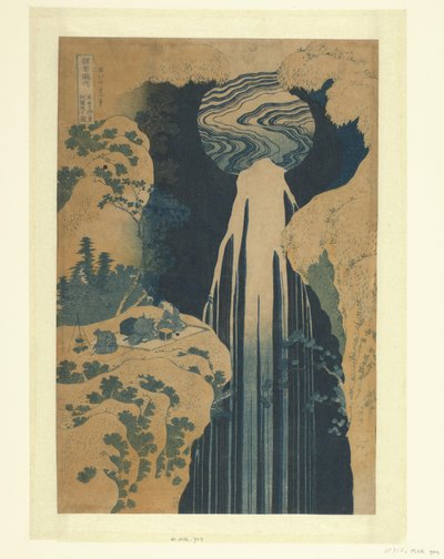 De Amida waterval langs de Kisokaido door Katsushika Hokusai