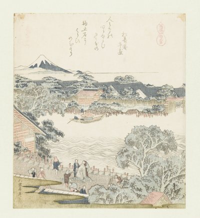 De paarden-bind steen door Katsushika Hokusai