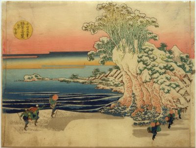 De kustlijn van Sodegaura in de provincie Sagami door Katsushika Hokusai