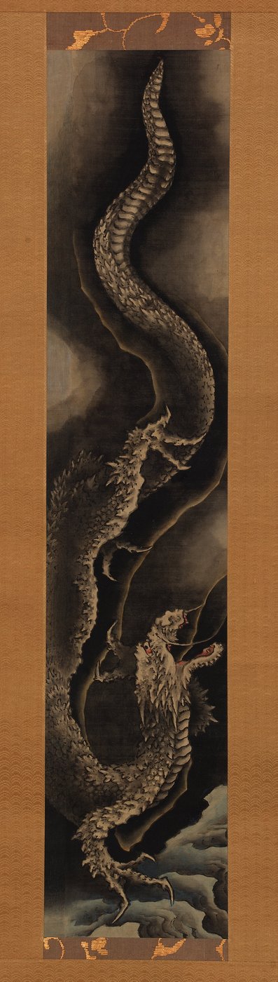 Afdalende draak door Katsushika Hokusai