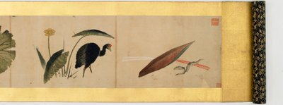 Detail van Handrol met Diverse Beelden, Edo Periode door Katsushika Hokusai