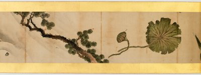 Detail van Handrol met Diverse Beelden, Edo Periode door Katsushika Hokusai