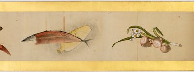 Detail van Handrol met Diverse Beelden, Edo Periode door Katsushika Hokusai