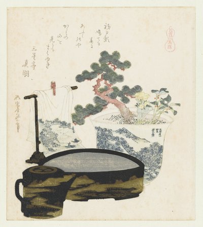 Een paarden amulet door Katsushika Hokusai