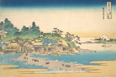 Enoshima in de provincie Sagami Soshu Enoshima, uit de serie Zesendertig Zichten op M..., ca. 1830-32 door Katsushika Hokusai