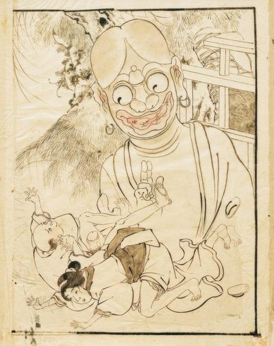 Erotische scène door Katsushika Hokusai