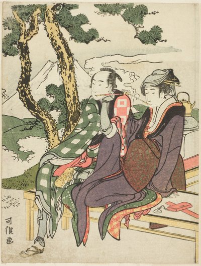 Avondgloed voor Date no Yosaku en Seki no Koman, uit de ongetitelde serie bekend als 