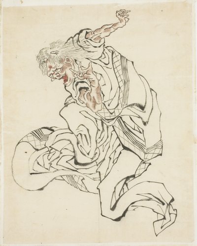 Vrouwelijke Oni (illustratie voor een volksverhaal) door Katsushika Hokusai