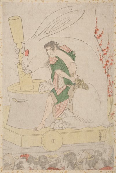 Festivalwagen voor het Jaar van het Konijn door Katsushika Hokusai