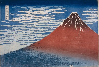 Fijne Wind, Heldere Ochtend (Gaifū kaisei) door Katsushika Hokusai