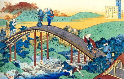Uit de serie Honderd Gedichten door Honderd Dichters: Ariwara no Narihira, ca. 1830 door Katsushika Hokusai