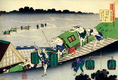 Uit de serie Honderd Gedichten door Honderd Dichters: Fujiwara no Michinobu Ason, ca. 1830 door Katsushika Hokusai