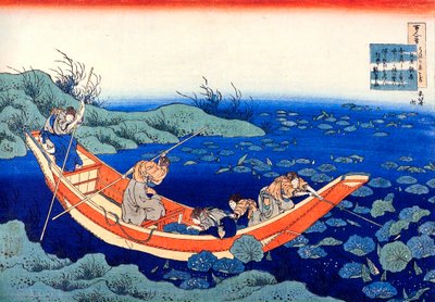 Uit de serie Honderd gedichten van honderd dichters: Fumiya no Asayasu door Katsushika Hokusai