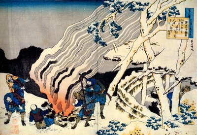 Uit de serie Honderd Gedichten door Honderd Dichters: Minamoto no Muneyuki, c1830 door Katsushika Hokusai