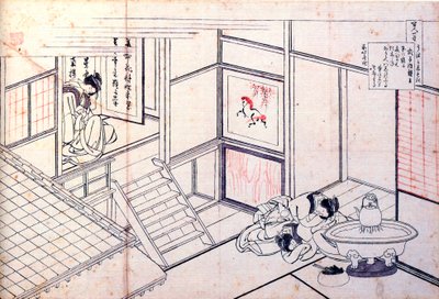 Uit de serie Honderd Gedichten door Honderd Dichters: Shikishi Naishinno, ca. 1830 door Katsushika Hokusai