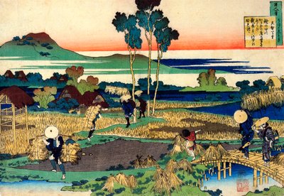 Uit de serie Honderd Gedichten door Honderd Dichters: Tenchi Tenno, c1830 door Katsushika Hokusai