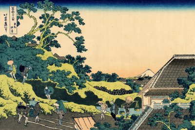 Fuji vanaf de Mishima-pas, Edo, ca. 1830 door Katsushika Hokusai