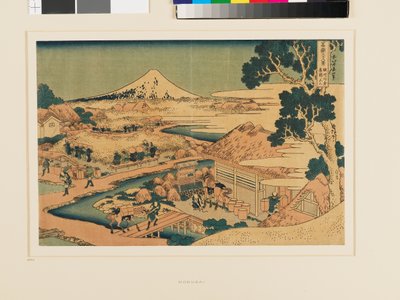 Fuji vanaf de Theevelden van Katakura in Suruga door Katsushika Hokusai