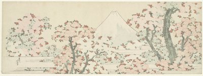 Fuji over kersenbloesem door Katsushika Hokusai