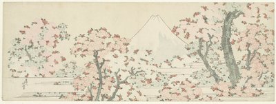 Fuji boven Kersenbloesem, c.1800-1805 door Katsushika Hokusai