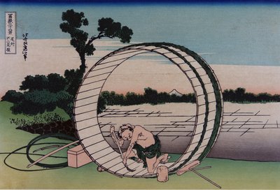 Fujimigahara in de provincie Owari, uit de serie Zesendertig Zichten op de berg Fuji, uitgegeven c.1830-32 door Katsushika Hokusai