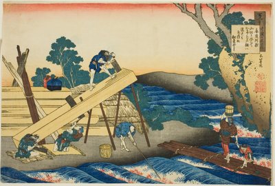 Harumichi no Tsuraki, tweeëndertigste dichter in de serie Honderd Gedichten door Honderd Dichters uitgelegd door de Verpleegster door Katsushika Hokusai