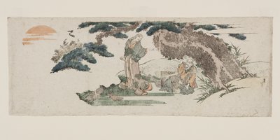 Jō en Uba, het oude paar van Takasago door Katsushika Hokusai