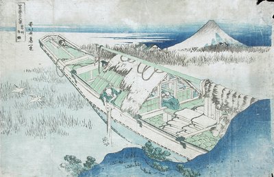 Joshu, Ushibori, Hetachi Provincies uit de Serie Zesendertig Zichten op Fuji, 19e eeuw door Katsushika Hokusai