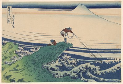 Kajikazawa in de provincie Kai (Koshu Kajikazawa), uit de serie "Zesendertig gezichten op de berg Fuji (Fugaku sanjurokkei)" door Katsushika Hokusai