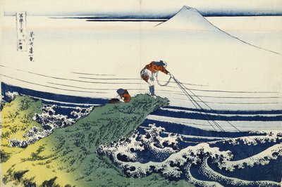 Kajikazawa in de provincie Kai, uit de serie "Zesendertig Zichten op de berg Fuji" door Katsushika Hokusai