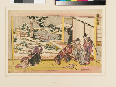 Kanadehon Chūshingura Act IX door Katsushika Hokusai