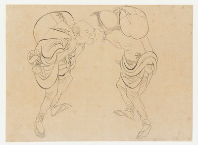 Arbeiders, laat 18e-begin 19e eeuw door Katsushika Hokusai