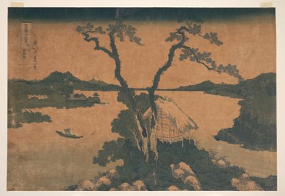 Het Suwa-meer in de provincie Shinano (Shinshū Suwako), uit de serie „Zesendertig gezichten op de berg Fuji“ (Fugaku sanjūrokkei) door Katsushika Hokusai